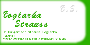 boglarka strauss business card